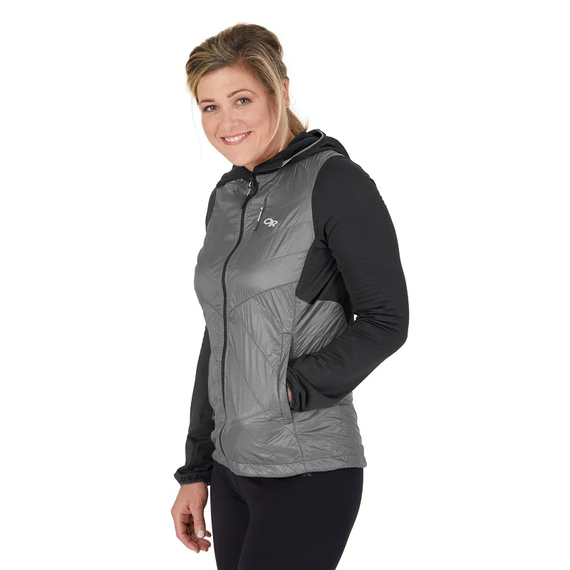 Outdoor Research Womens Vigor Hybrid Hooded Jacket Storm/Light Pewter-2